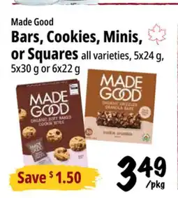 Farm Boy Made Good Bars, Cookies, Minis, or Squares offer
