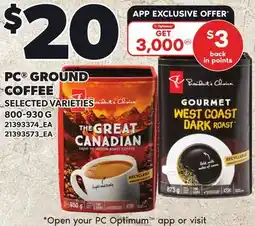 Loblaws PC GROUND COFFEE offer