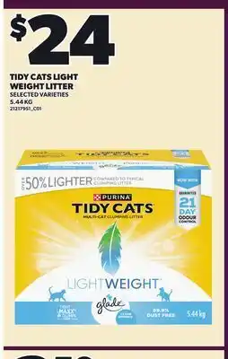 Loblaws TIDY CATS LIGHT WEIGHT LITTER offer