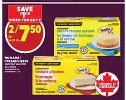Loblaws NO NAME CREAM CHEESE, 227/250 G offer