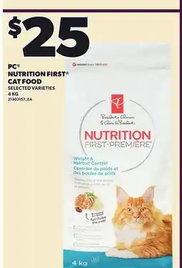Loblaws PC NUTRITION FIRST CAT FOOD offer
