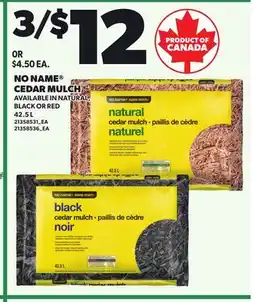 Loblaws NO NAME CEDAR MULCH offer