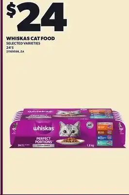Loblaws WHISKAS CAT FOOD, 24'S offer