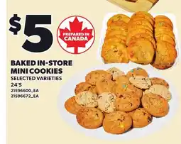 Loblaws BAKED IN-STORE MINI COOKIES, 24'S offer