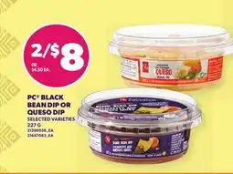 Loblaws PC BLACK BEAN DIP OR QUESO DIP offer