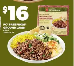 Loblaws PC FREE FROM GROUND LAMB offer