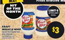 Loblaws KRAFT MIRACLE WHIP offer