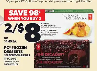 Loblaws PC FROZEN DESSERTS offer