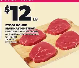 Loblaws EYE OF ROUND MARINATING STEAK offer