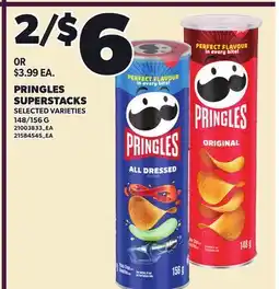 Loblaws PRINGLES SUPERSTACKS, 148/156 G offer