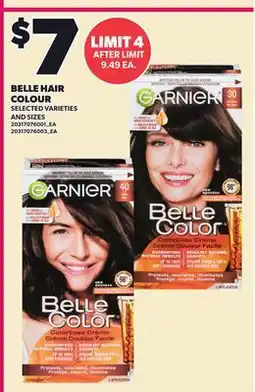 Loblaws BELLE HAIR COLOUR, SELECTED SIZES offer