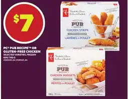 Loblaws PC PUB RECIPE OR GLUTEN-FREE CHICKEN, 600/700 G offer