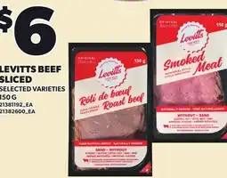 Loblaws LEVITTS BEEF SLICED offer
