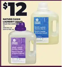 Loblaws NATURE CLEAN LAUNDRY LIQUID offer