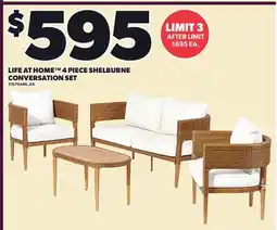 Loblaws LIFE AT HOME 4 PIECE SHELBURNE CONVERSATION SET offer
