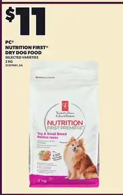Loblaws PC NUTRITION FIRST DRY DOG FOOD offer