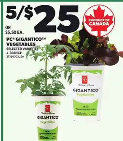Loblaws PC GIGANTICO VEGETABLES, 4.33 INCH offer