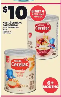Loblaws NESTLÉ CERELAC BABY CEREAL offer