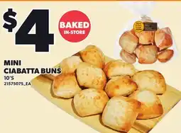 Loblaws MINI CIABATTA BUNS, 10'S offer