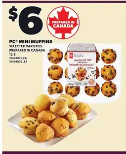 Loblaws PC MINI MUFFINS, 12'S offer