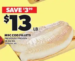 Loblaws MSC COD FILLETS offer