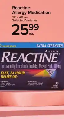 Metro REACTINE ALLERGY MEDICATION offer
