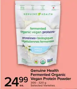 Metro GENUINE HEALTH FERMENTED ORGANIC VEGAN PROTEIN POWDER offer