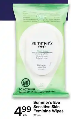 Metro SUMMER'S EVE SENSITIVE SKIN FEMININE WIPES offer