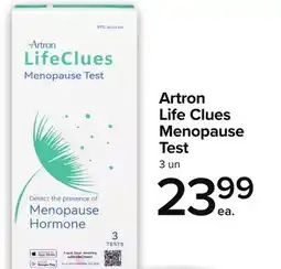 Metro ARTRON LIFE CLUES MENOPAUSE TEST offer
