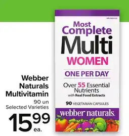 Metro WEBBER NATURALS MULTIVITAMIN offer