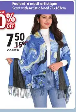 Sushi Shop Scarf with Artistic Motif offer