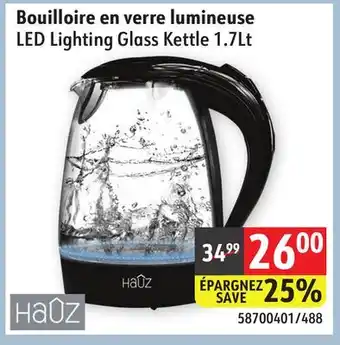 Sushi Shop LED Lighting Glass Kettle 1.7Lt offer