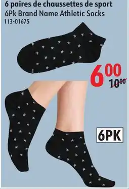 Sushi Shop 6Pk Brand Name Athletic Socks offer