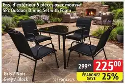 Sushi Shop 5Pc Outdoor Dining Set with Foam offer
