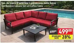 Sushi Shop 4pc Outdoor Leisure Set wit Coffee Table offer