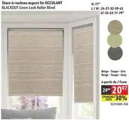 Sushi Shop BLACKOUT Linen Look Roller Blind offer
