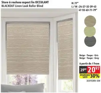Sushi Shop BLACKOUT Linen Look Roller Blind offer