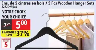 Sushi Shop 5 Pcs Wooden Hanger Sets offer