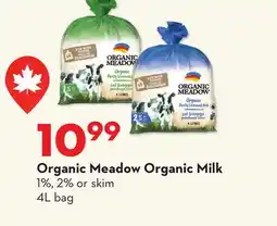 Longo's Organic Meadow Organic Milk offer