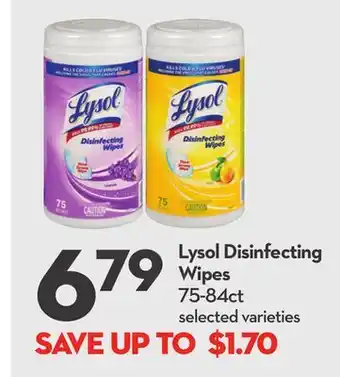 Longo's Lysol Disinfecting Wipes offer