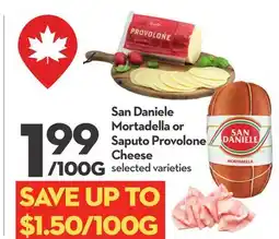 Longo's Mortadella or Saputo Provolone Cheese offer