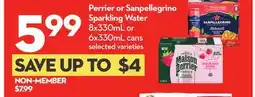Longo's Perrier or Sanpellegrino Sparkling Water offer