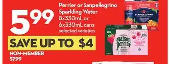 Longo's Perrier or Sanpellegrino Sparkling Water offer