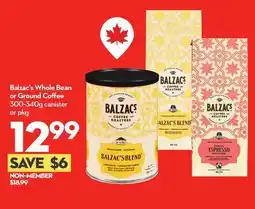 Longo's Balzac's Whole Bean or Ground Coffee offer