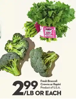 Longo's Fresh Broccoli Crowns or Rapini offer