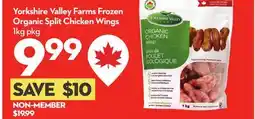 Longo's Yorkshire Valley Farms Frozen Organic Split Chicken Wings offer