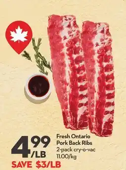 Longo's Fresh Ontario Pork Back Ribs 2 offer