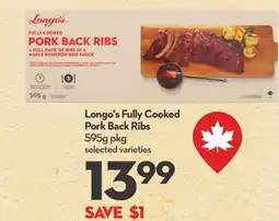 Longo's Longo's Fully Cooked Pork Back Ribs offer