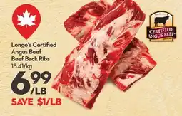 Longo's Longo's Certified Angus Beef Beef Back Ribs offer