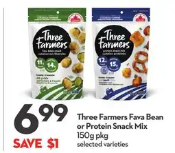 Longo's Three Farmers Fava Bean or Protein Snack Mix offer